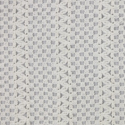 Knit/Sweater - Striped Crochet - Ivory
