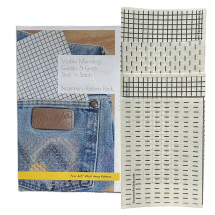Visible Mending Stick and Stitch Patterns- Starter Pack