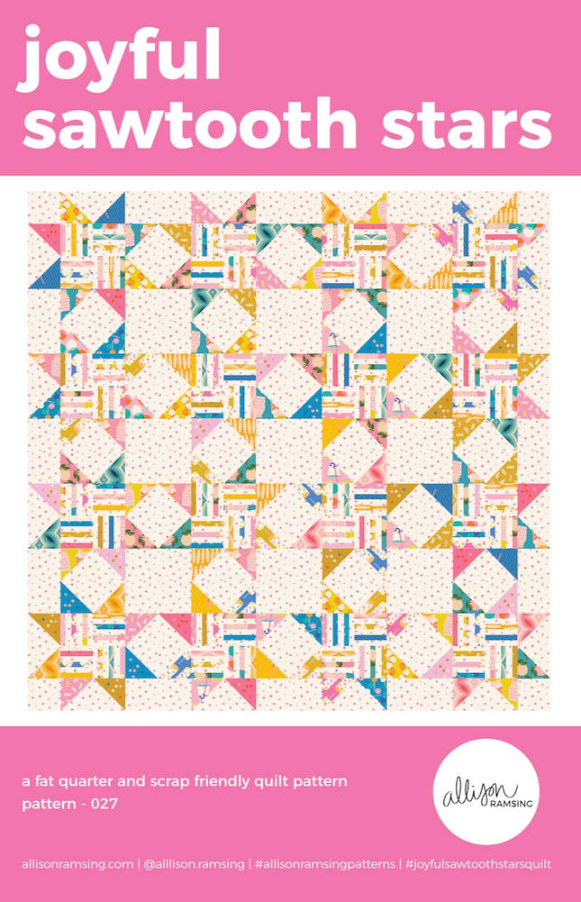 Joyful Sawtooth Stars Quilt Pattern