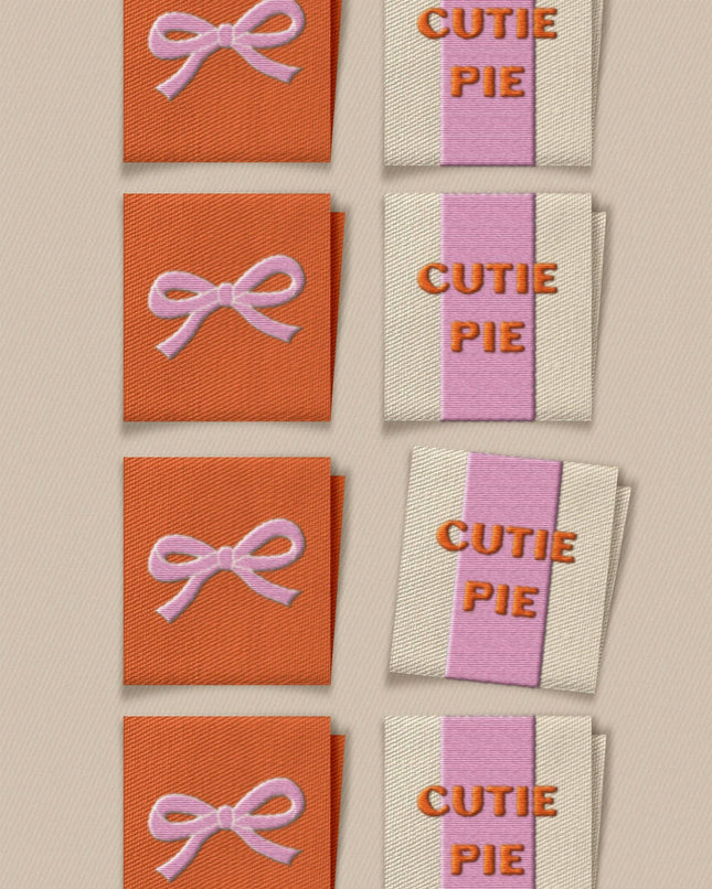 Cutie Pie Bow Square Labels