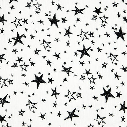 Knit/Jersey - Rayon Blend Slub - Starfall Black/White