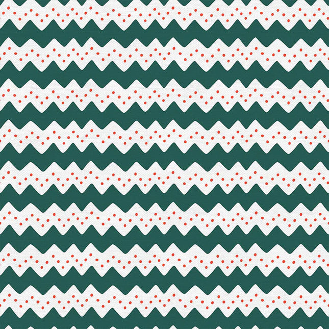 Quilting Cotton - Cotton - Scandinavian Christmas - Nordic Knitting Ornamental - Green/White
