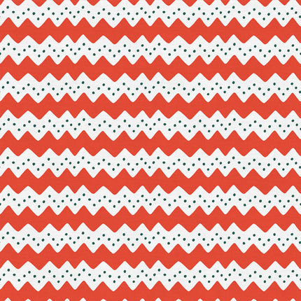 Quilting Cotton - Cotton - Scandinavian Christmas - Nordic Knitting Ornamental - Red/White