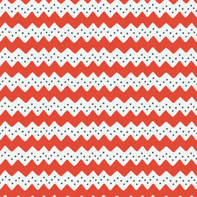 Quilting Cotton - Cotton - Scandinavian Christmas - Nordic Knitting Ornamental - Red/White
