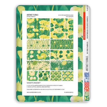 Flat Fat Stack - Abstract Florals - 12 FQs
