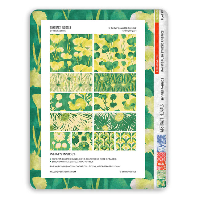 Flat Fat Stack - Abstract Florals - 12 FQs