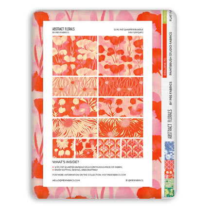Flat Fat Stack - Abstract Florals - 12 FQs