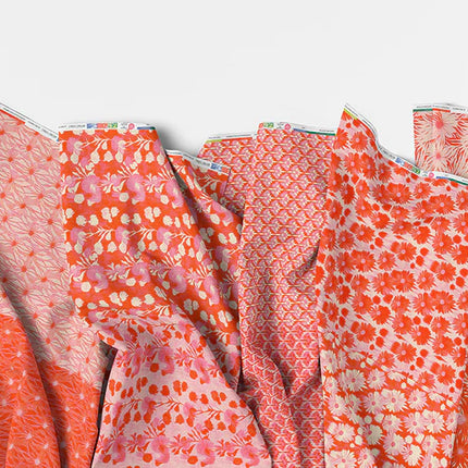 Flat Fat Stack - Abstract Florals - 12 FQs