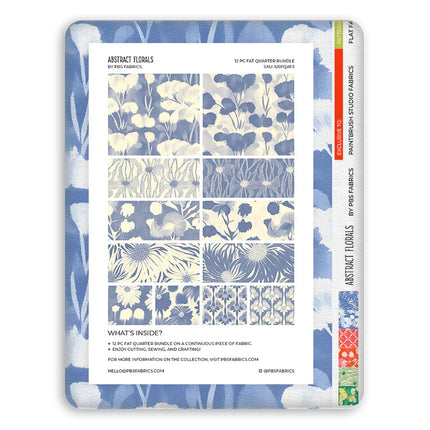 Flat Fat Stack - Abstract Florals - 12 FQs