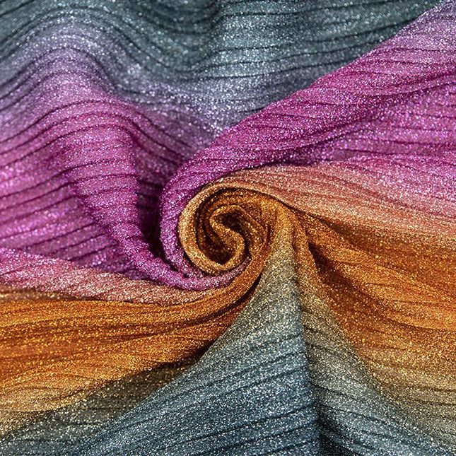 Knit/Metallic - Lurex Pleated - Ombre Hues