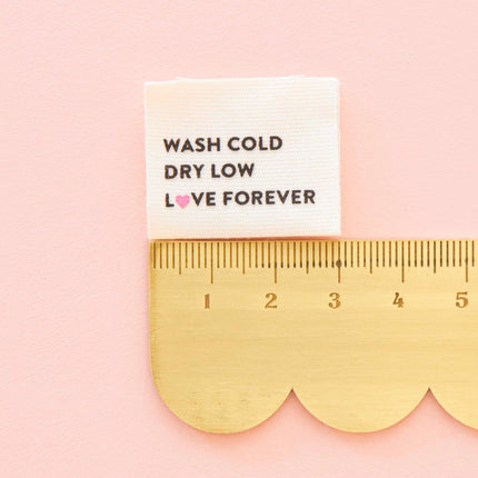 Wash Cold Dry Low Organic Cotton Sewing Labels