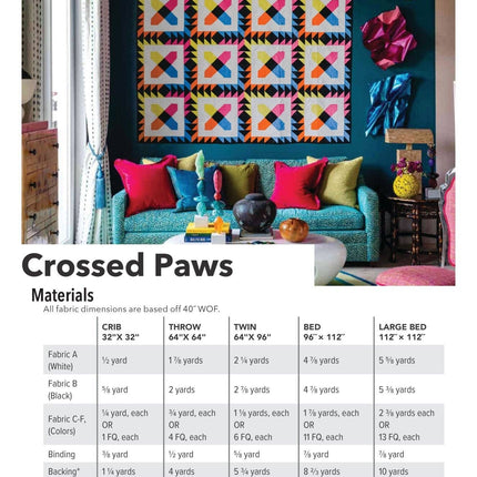 Crossed Paws Quilt Pattern