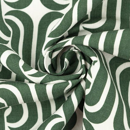 Linen - Rayon/Linen Blend - Modern Maze - Olive