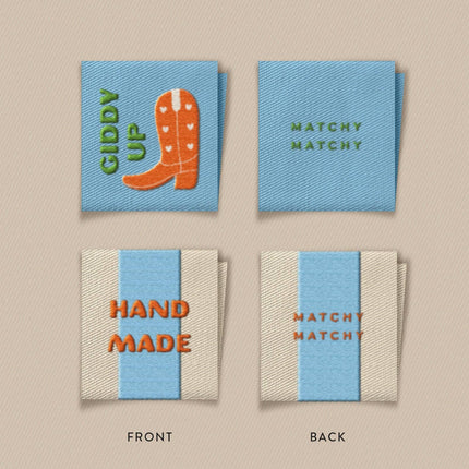 Hand Made Cowboy Boot Square Labels