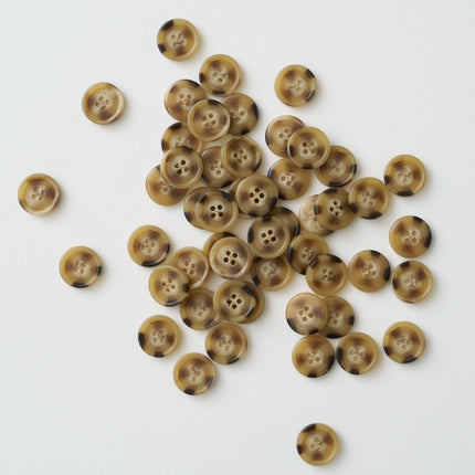 Tortoiseshell 3/4" Resin Button: Set of 6