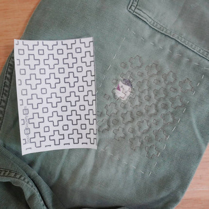 Sashiko Inspired Mending Stick and Stitch Patterns- Vol 2