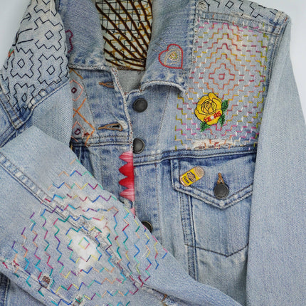 Sashiko Inspired Mending Stick and Stitch Starter Pack