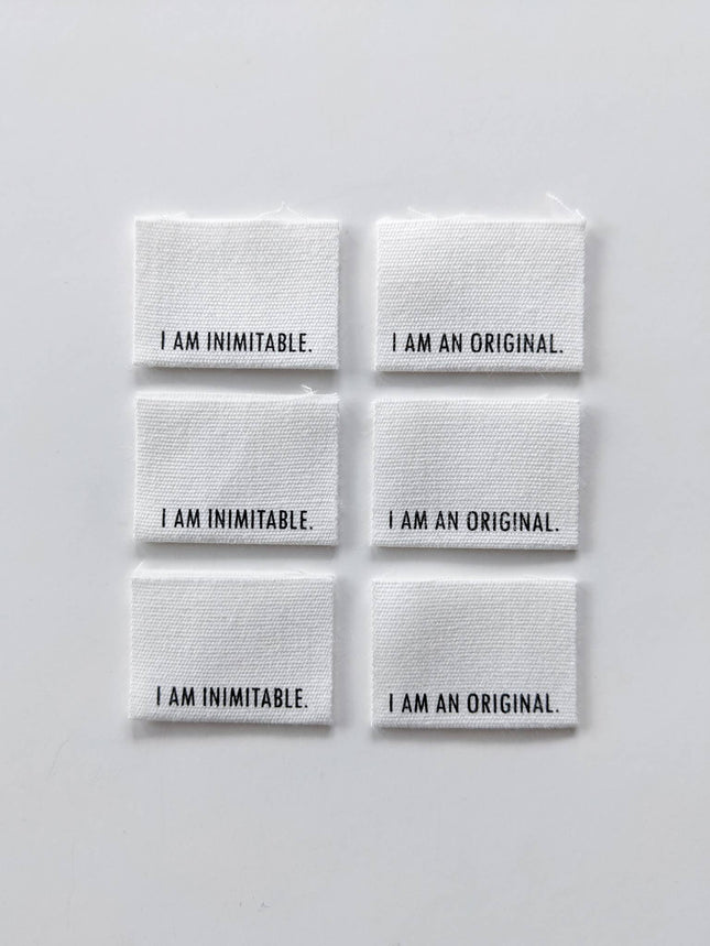 I Am Inimitable. I Am An Original. Labels