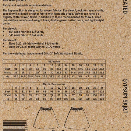 Gypsum Skirt Pattern