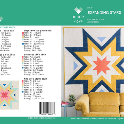 Expanding Stars Quilt pattern