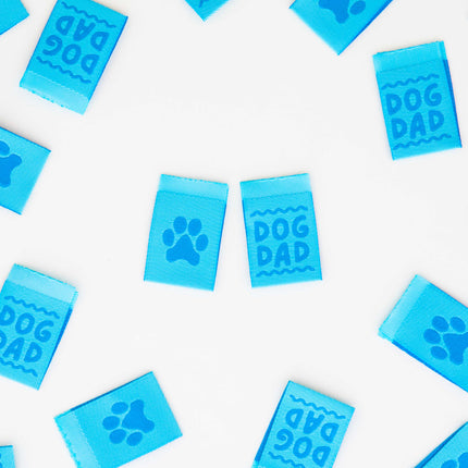 Dog Dad Woven Sewing Labels