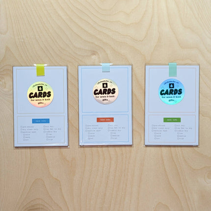 Kohamche - Cards with Care Instructions for Handmade Gifts