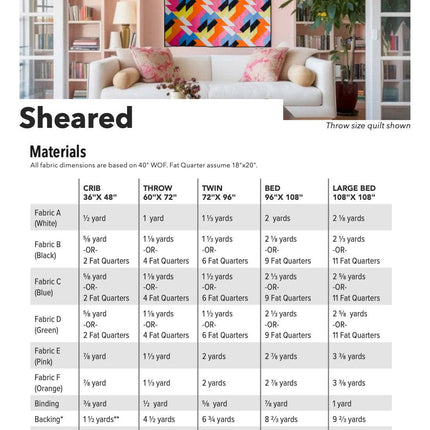 Sheared Quilt Pattern