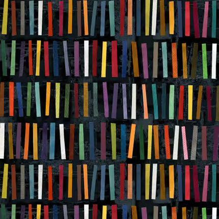 Quilting Cotton - Cotton - Stick Stacks - Ink Black - Marcia Derse