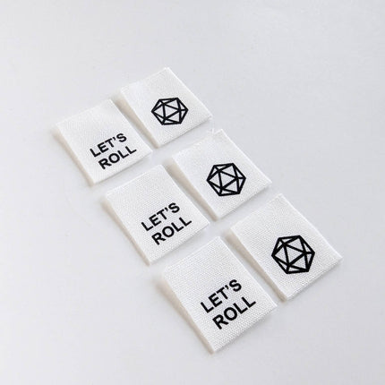 Let's Roll. D20. Labels