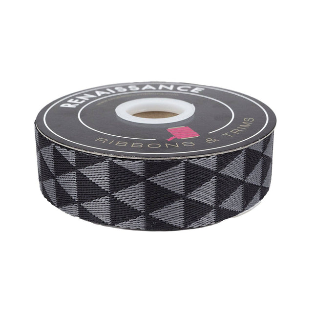 Webbing - Kinda Shady in Carbon - Graywork - 1 1/2" width - by Tula Pink