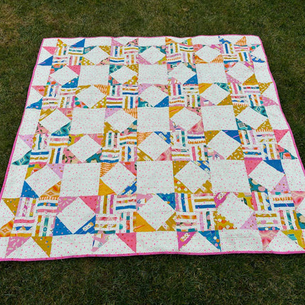Joyful Sawtooth Stars Quilt Pattern