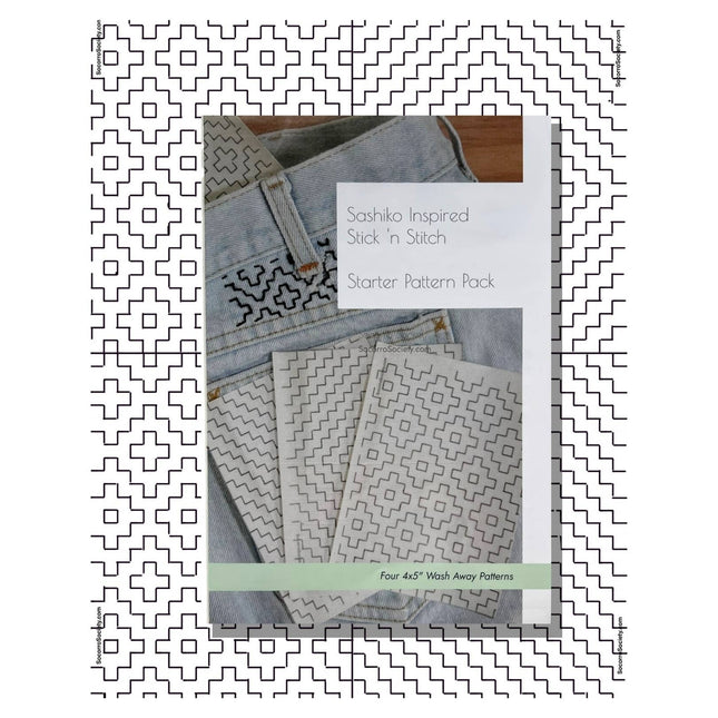 Sashiko Inspired Mending Stick and Stitch Starter Pack