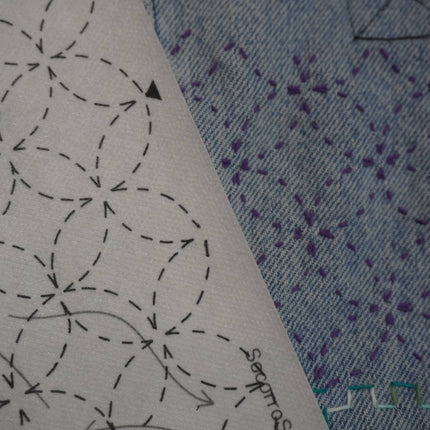 Sashiko Inspired Seven Treasures Stick and Stitch Pattern