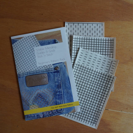 Visible Mending Stick and Stitch Patterns- Starter Pack