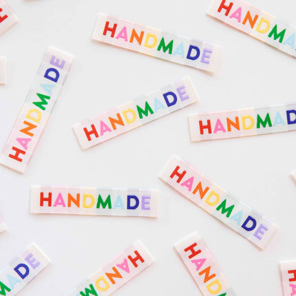 Handmade Woven Labels - Rainbow Colors