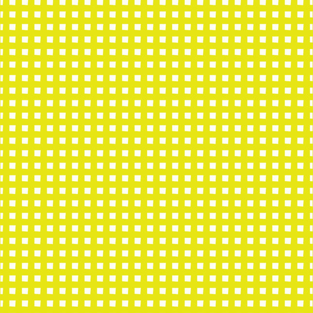 Quilting Cotton - Organic Cotton/Poplin - Little Gingham - Yellow