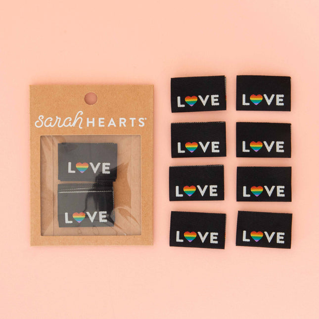 Love Pride Heart - Woven Labels