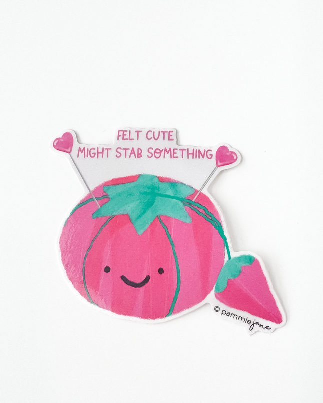 Felt Cute Pincushion Sticker