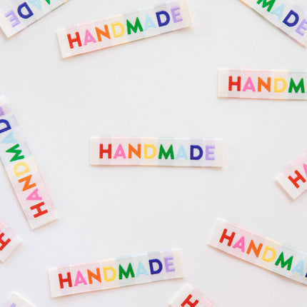 Handmade Woven Labels - Rainbow Colors