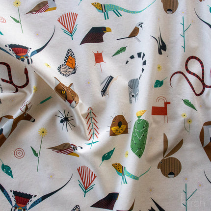 Canvas - Organic Cotton - Canyon Critters - Cream - Charley Harper