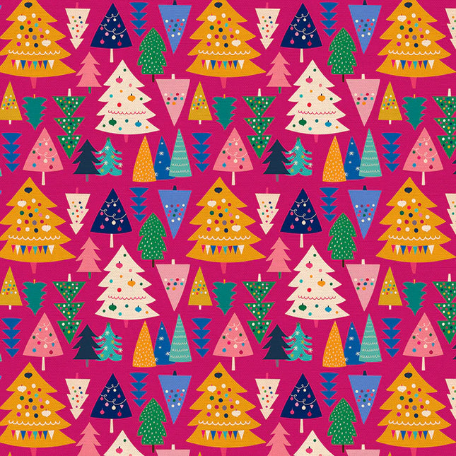 Modern Holiday - Christmas Trees - Pink