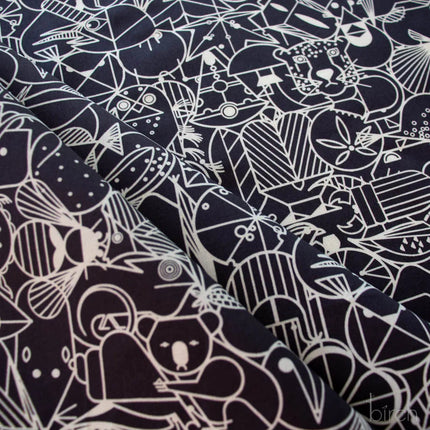 Quilting Cotton - Organic Cotton/Poplin - End Papers - Black - Charley Harper