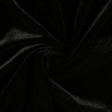 Stretch Velvet - Poly/Spandex - Black