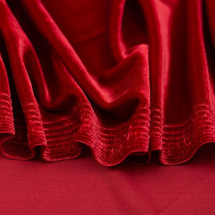 Stretch Velvet - Poly/Spandex - Red