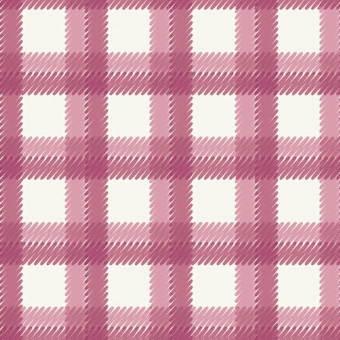 Flannel  - Organic Cotton - Fall & Flutter - Scribbly Plaid - Pink