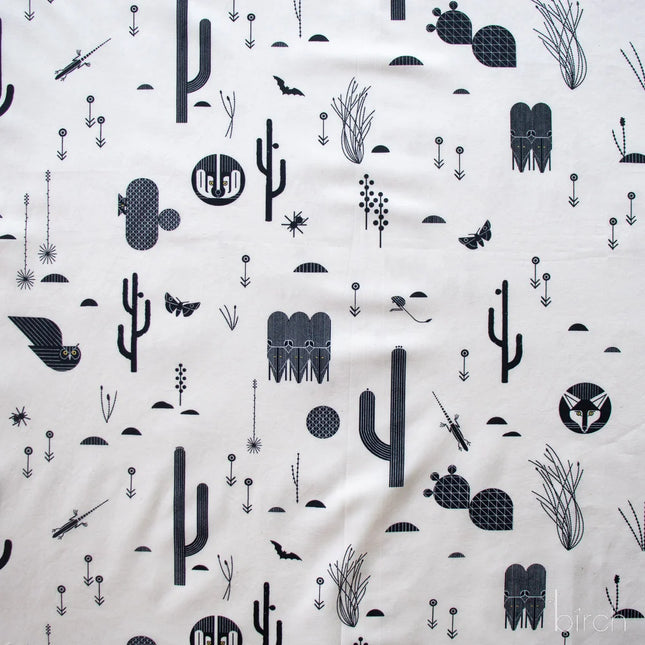 Quilting Cotton - Organic Cotton/Poplin - The Desert 2026 - Desert Silhouettes - Charley Harper