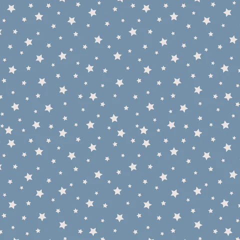 Quilting Cotton - Organic Cotton - Backwoods and Boots - Under the Same Stars - Blue - Softly Studio
