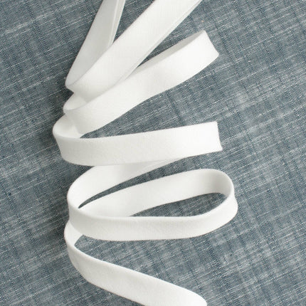 1/2" Double Fold Bias Binding -  White