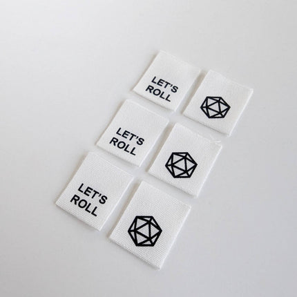Let's Roll. D20. Labels