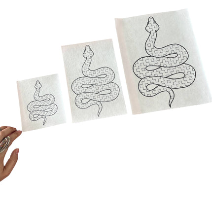 Sashiko Snake - Visible Mending Stick and Stitch Pattern